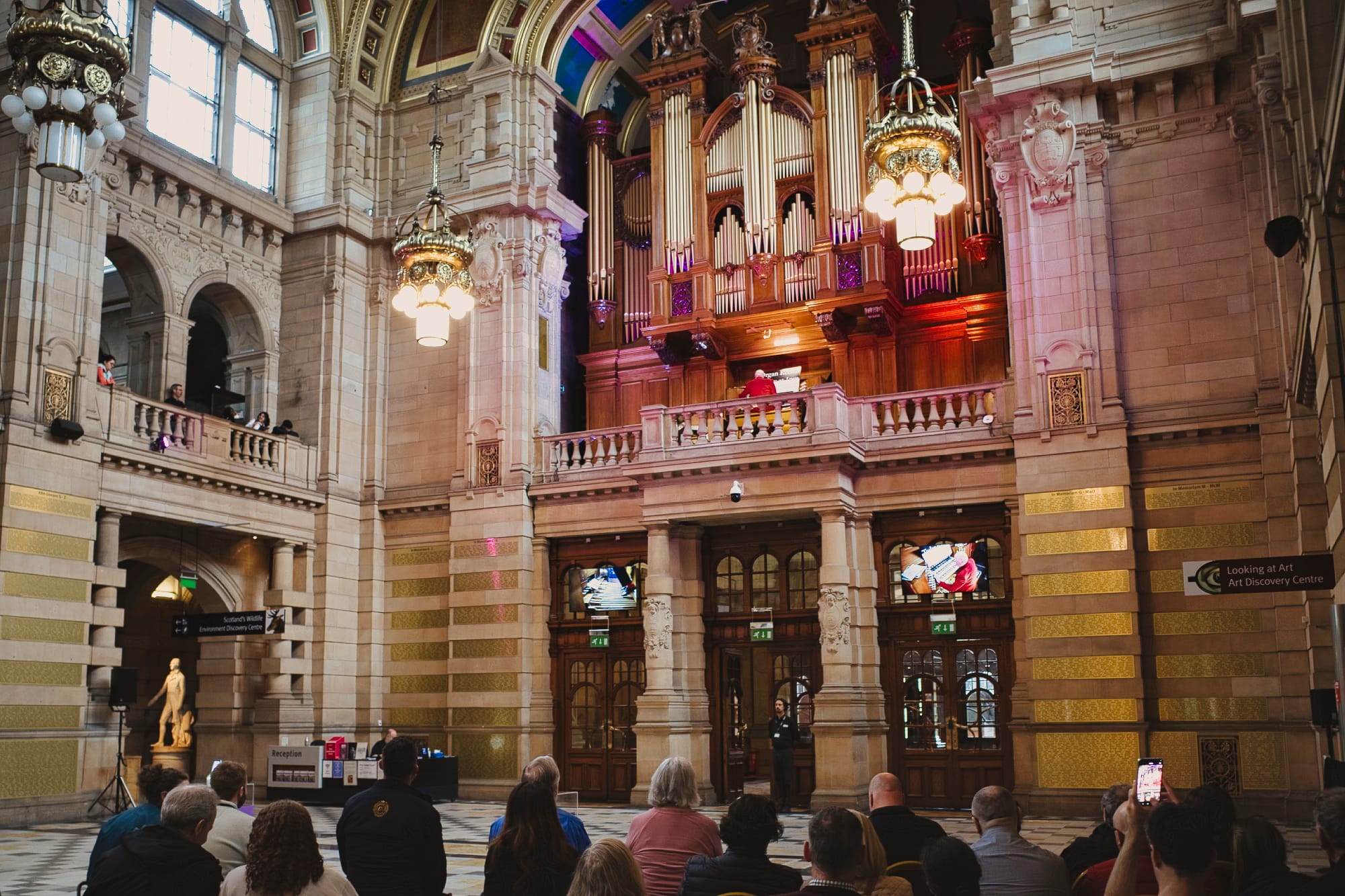 The mighty Kelvingrove organ—built in 1901 and still filling the halls with music more than a century later.
