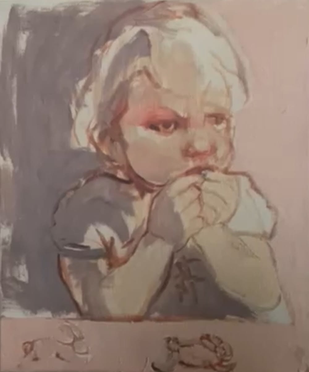 Image of artist Rosie West at three