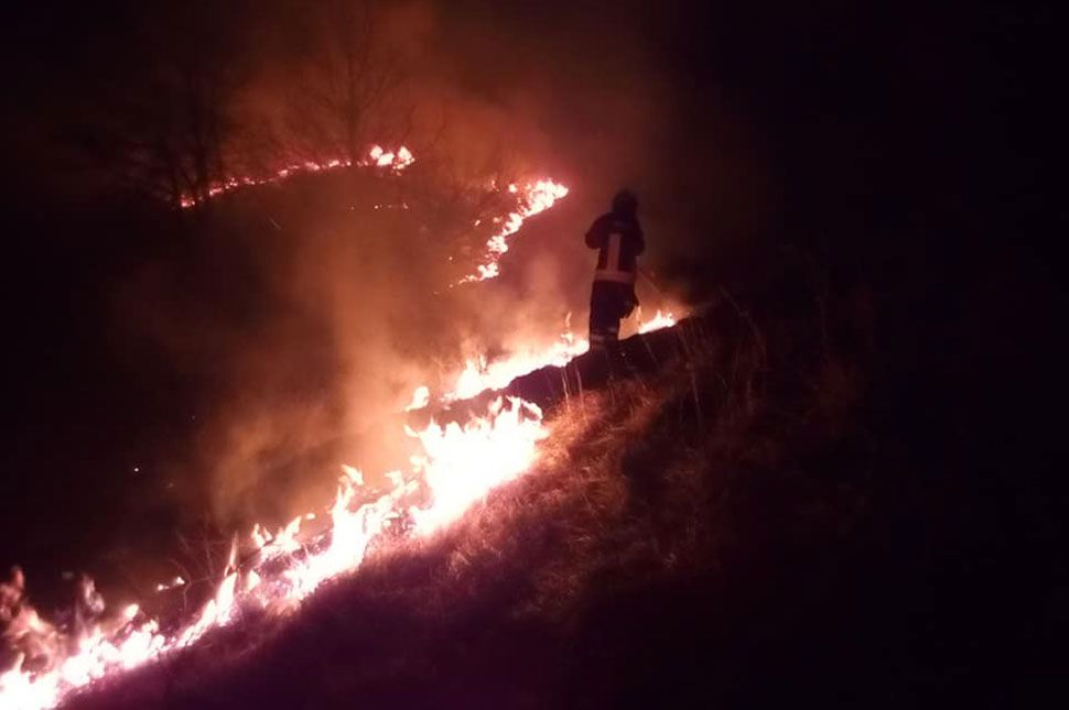 Nagy területen égett a mező