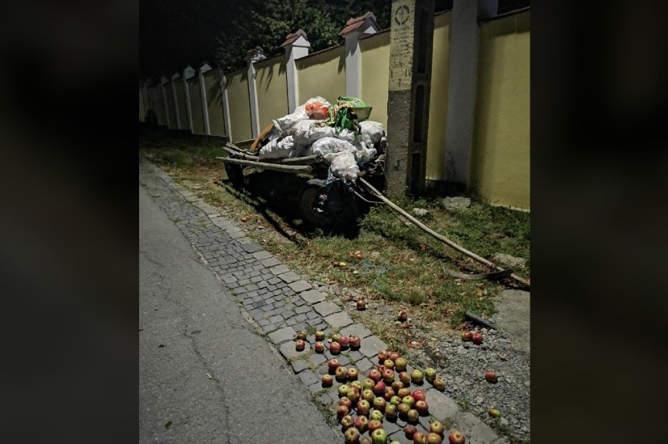 Ittas szekeres okozott balesetet