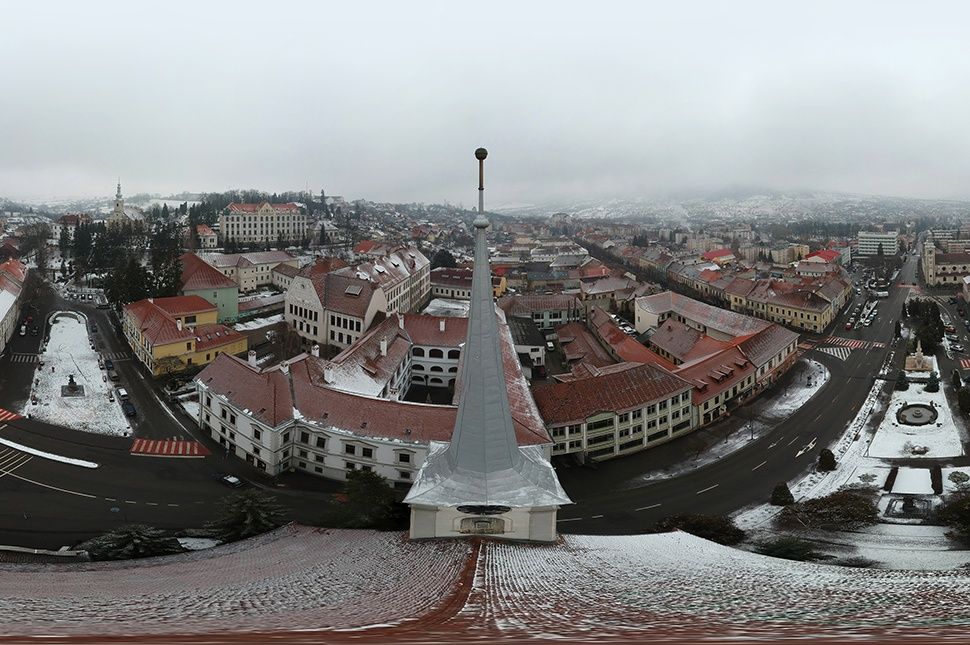 Hű! 360 fokos gömbpanoráma a református templom tetejéből