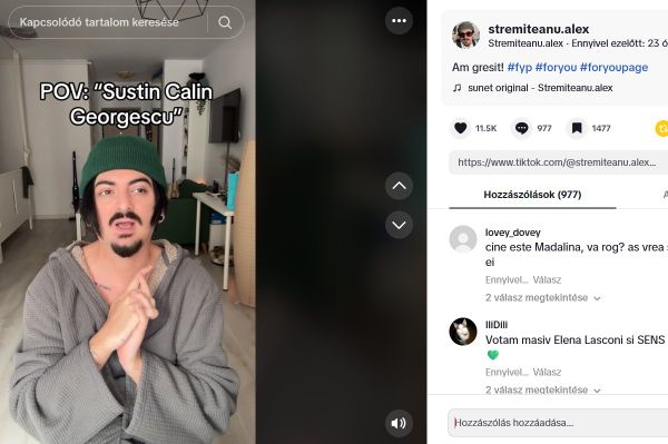 Egy TikTok-influenszer elismerte, hogy pénzért kampányolt Georgescunak