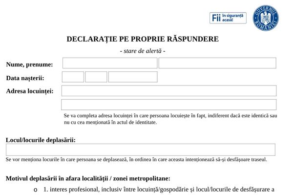 Innen letöltheted az új kijárási nyilatkozatot