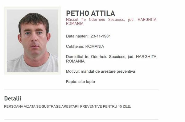 Országos szinten körözik Pethő Attilát