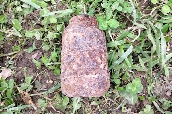 Világháborús gránátot rejtett a kert