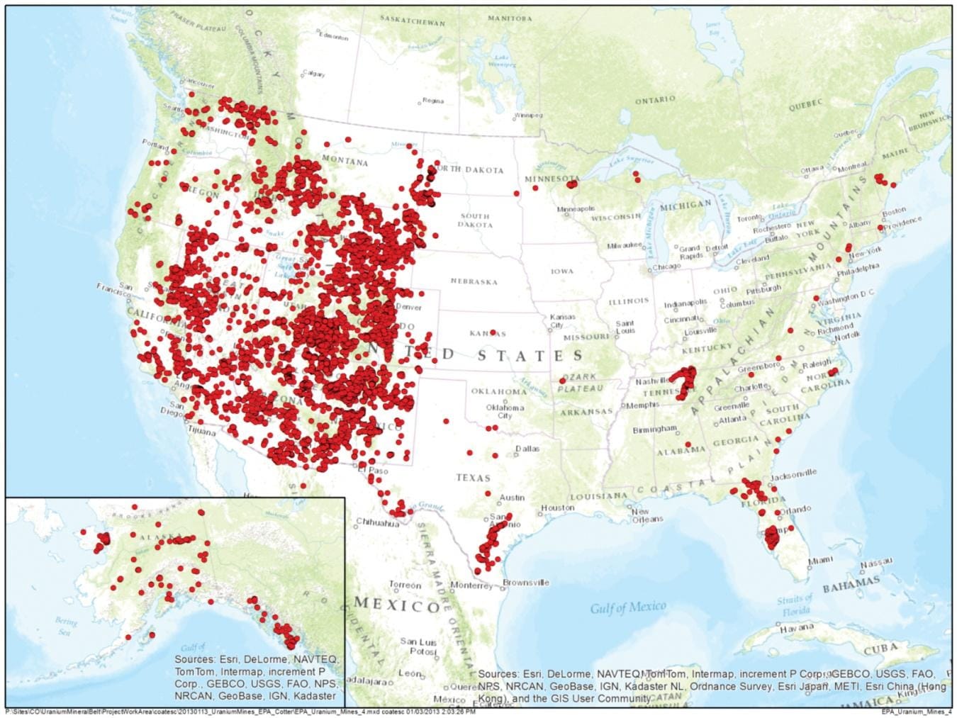 U.S. Environmental Protection Agency’s Uranium Location Database Compilation