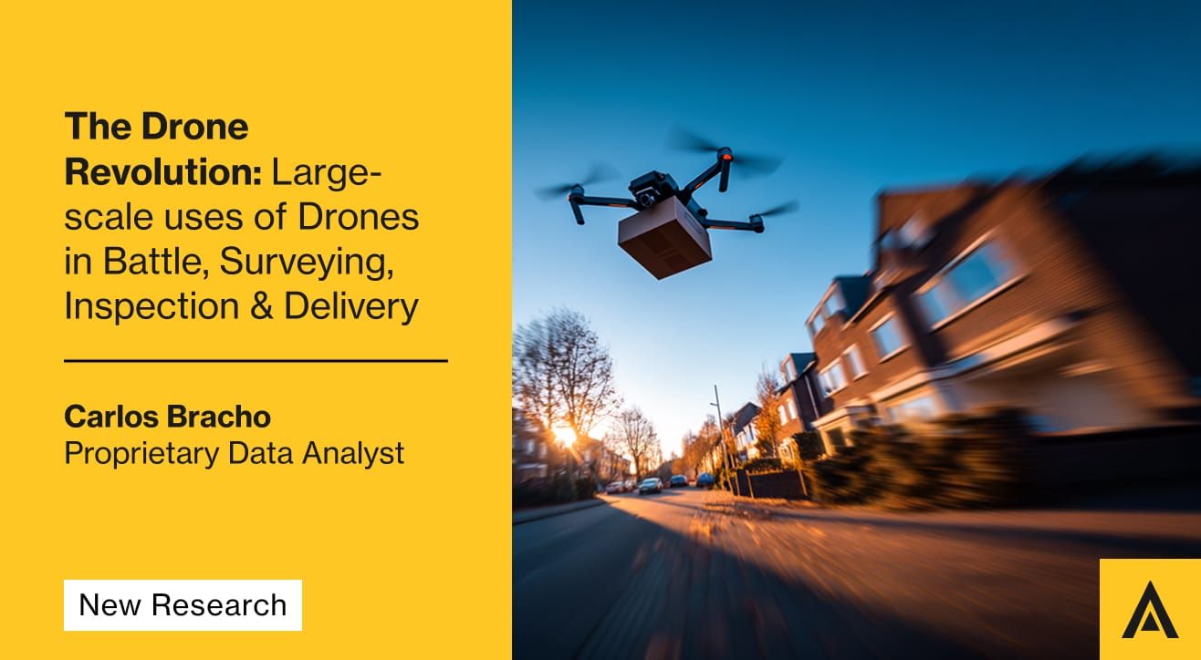 The Drone Revolution: Large-scale uses of Drones in Battlefield, Surveying, Inspection and Delivery