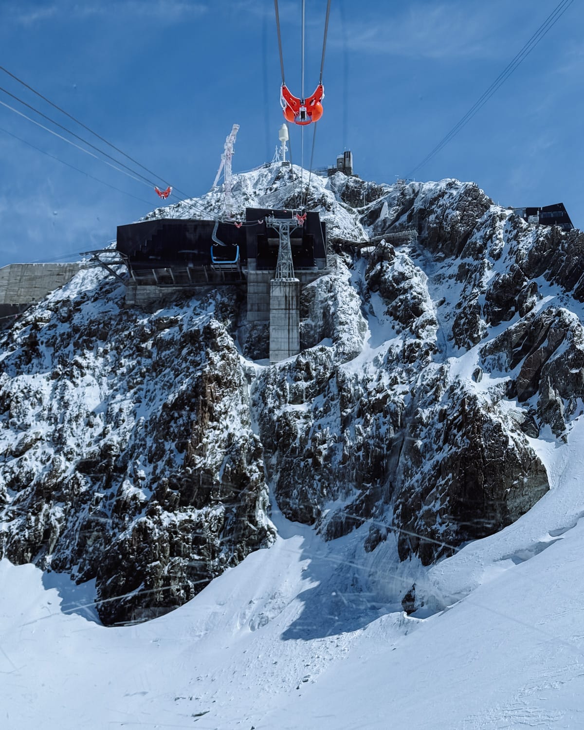 Matterhorn Glacier Paradise station perched on top of a mountain