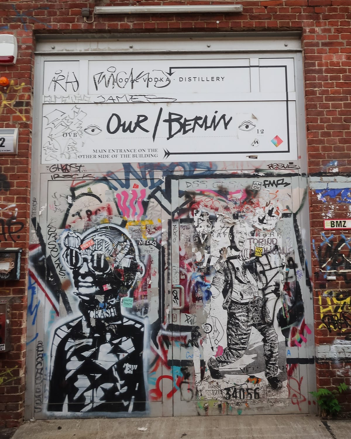 Graffiti-covered wall in Berlin.