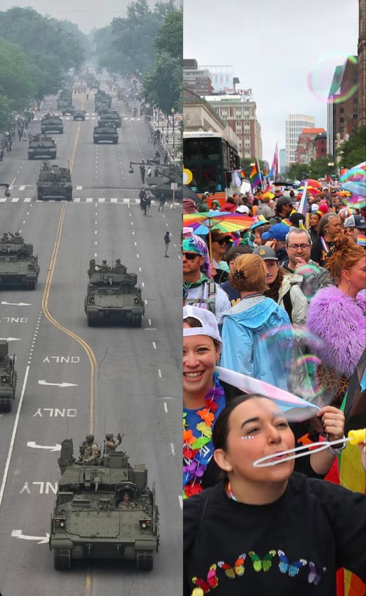 Two Parades, Two Visions for the U.S.