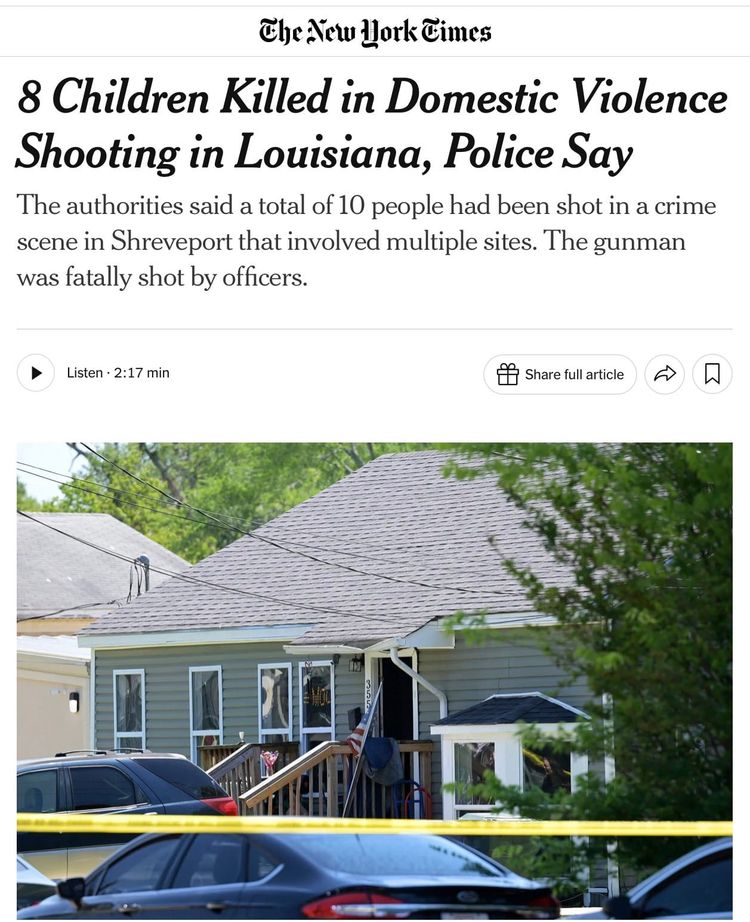 It’s the guns. It’s the domestic violence.