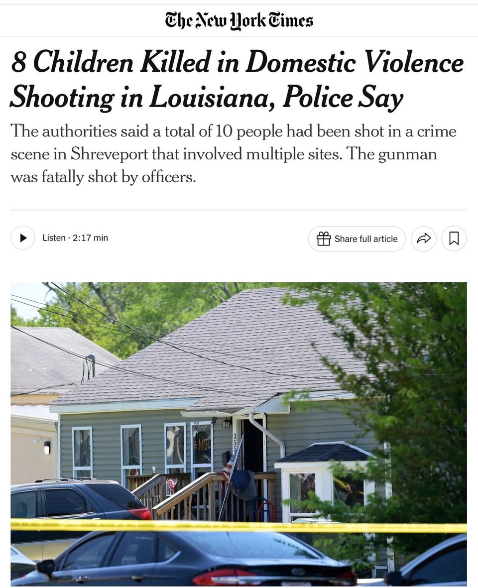 It’s the guns. It’s the domestic violence.