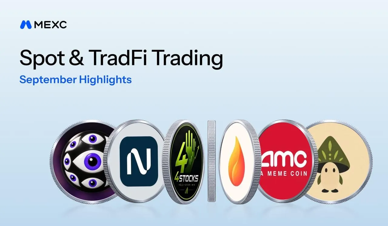MEXC's New-Token Trading Volume Rises 77% in September as Stock-Related Trading Expands Into On-Chain New-Token Markets