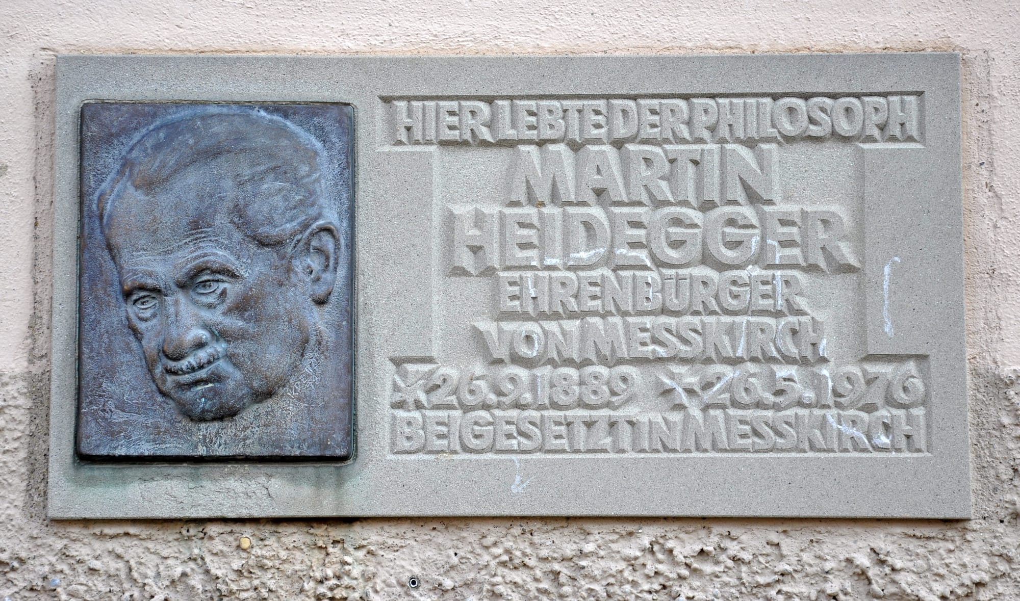 Philosopher Martin Heidegger memorial