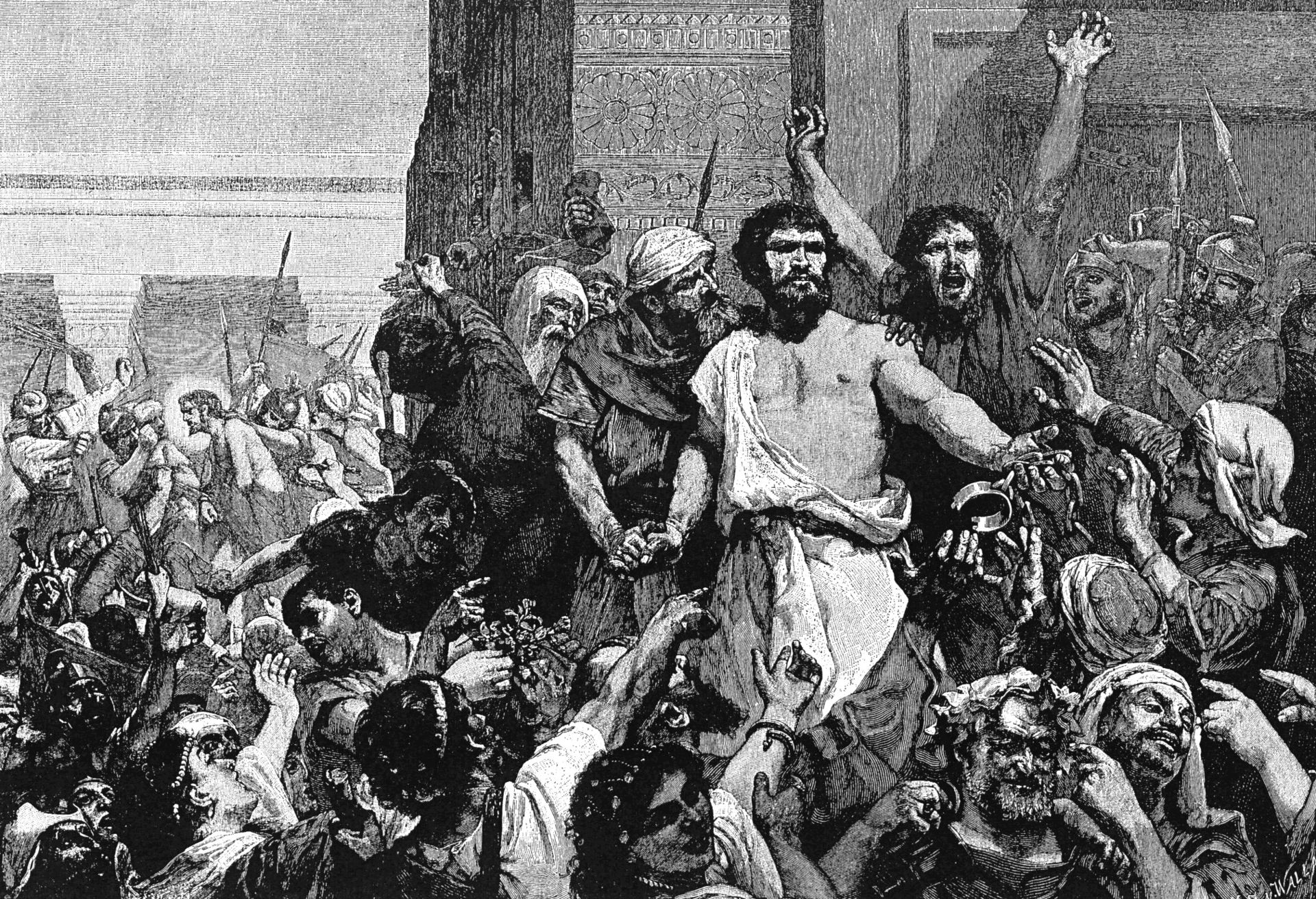 1910 drawing of Barabbas