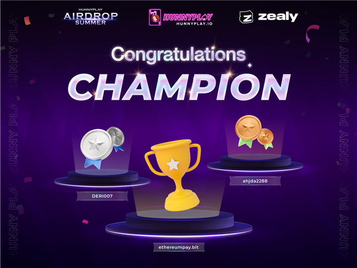 HunnyPlay Airdrop Summer: A great community event with over 700 participants