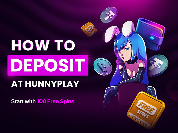 GRAB 100 FREE SPINS & LEARN HOW TO DEPOSIT AT HUNNYPLAY