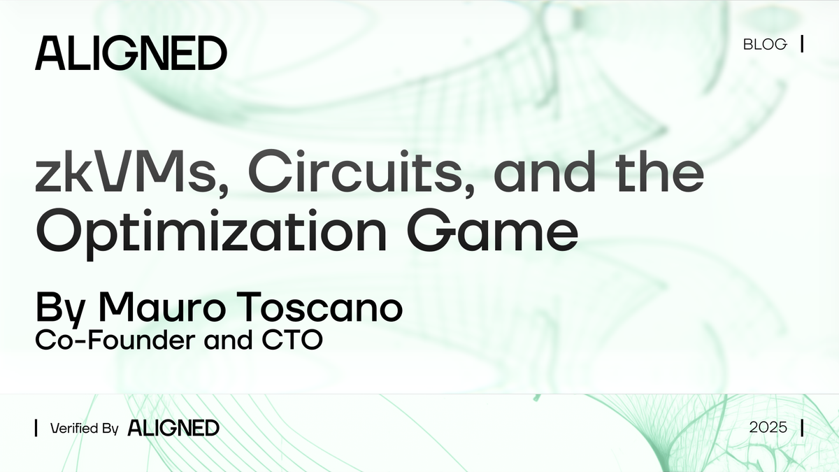 zkVMs, Circuits, and the Optimization Game