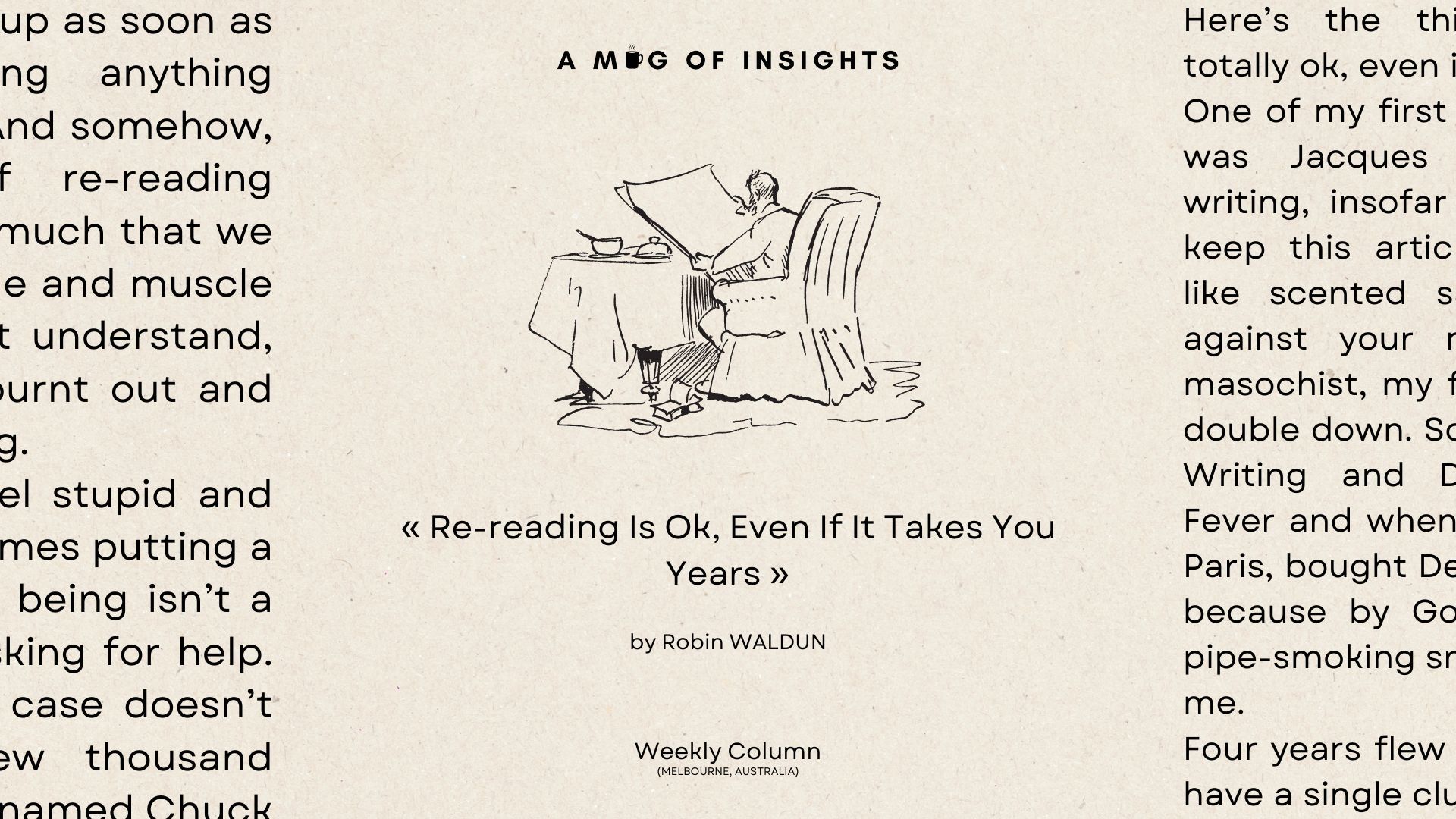 Re-reading is ok, even if it takes you years