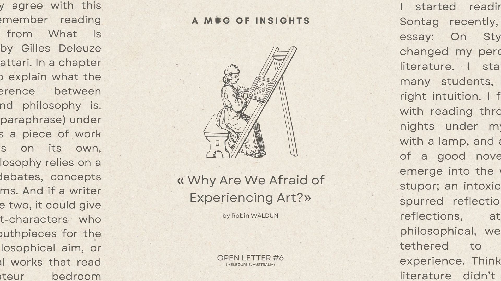 Why Are We Afraid of Experiencing Art?