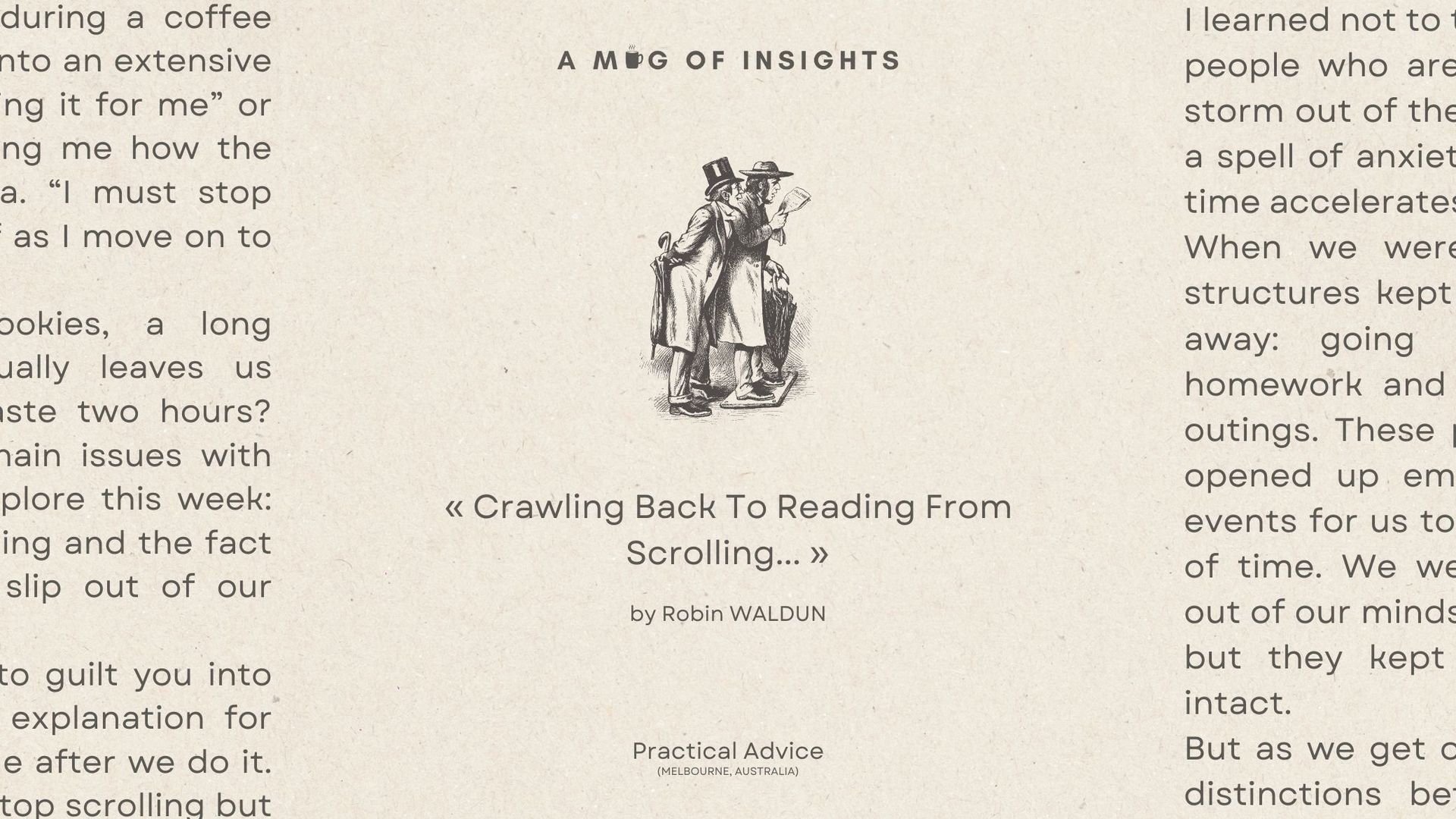 Crawling Back To Reading From Scrolling...