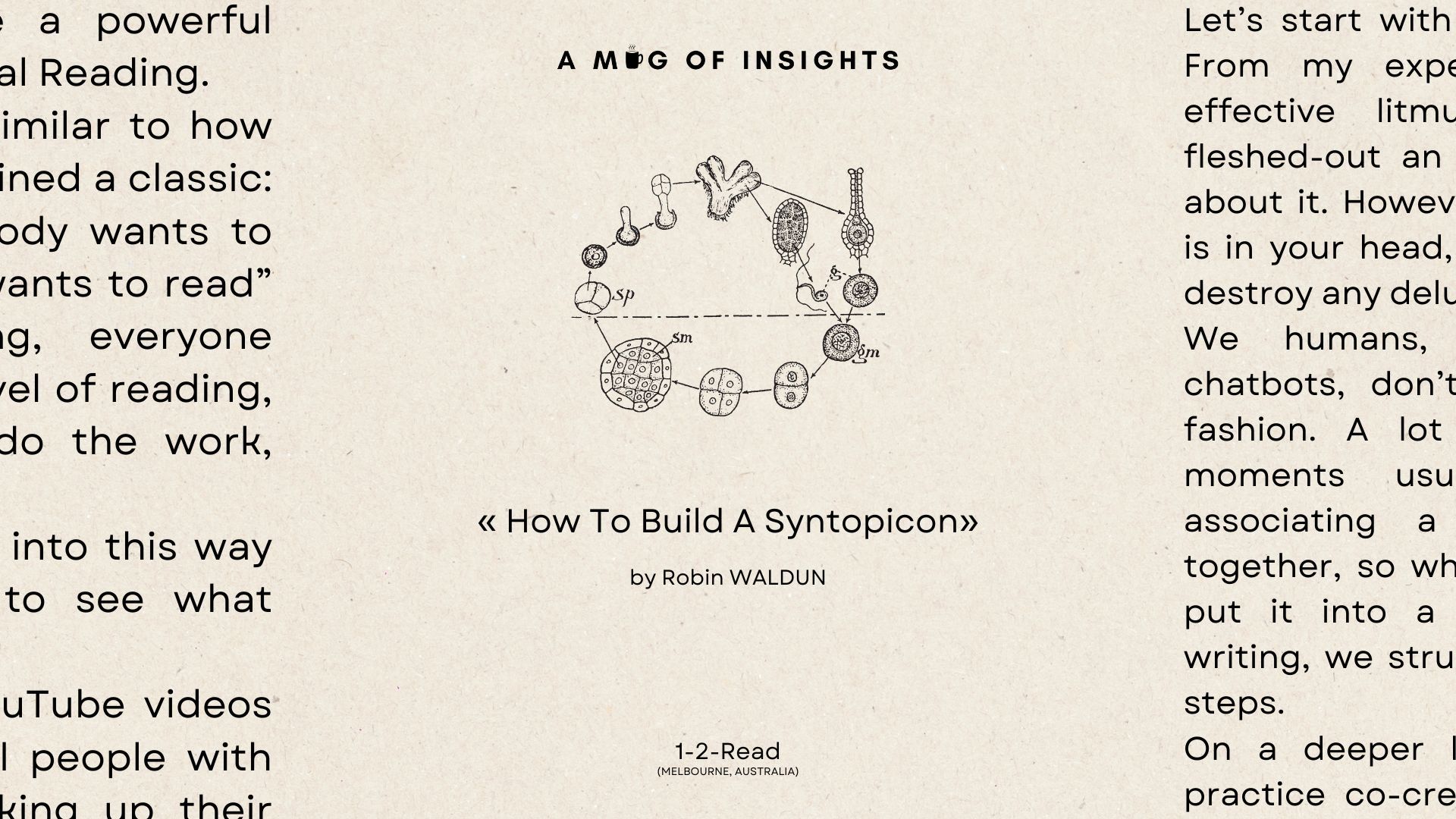 [1-2-Read] How To Build A Bank of Ideas From Your Reading (expanded)