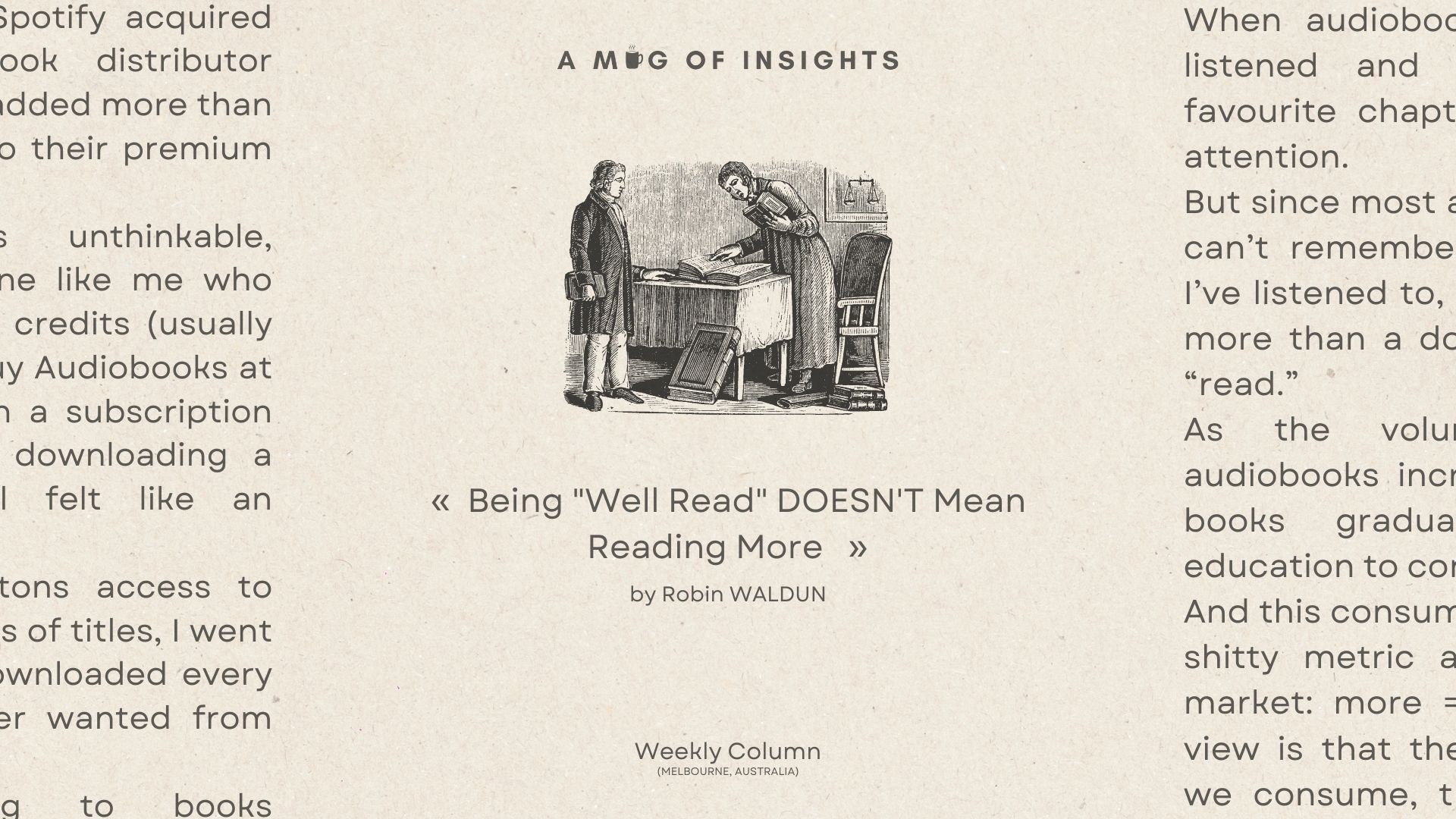 Being "Well Read" DOESN'T Mean Reading More