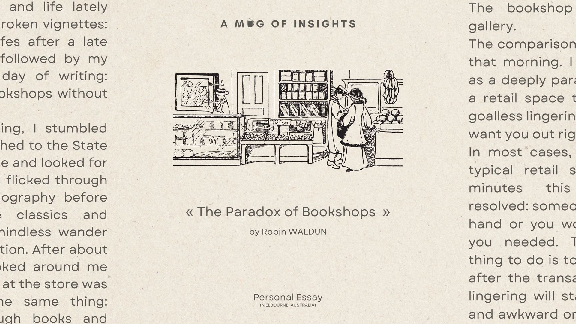 The Paradox of Bookshops