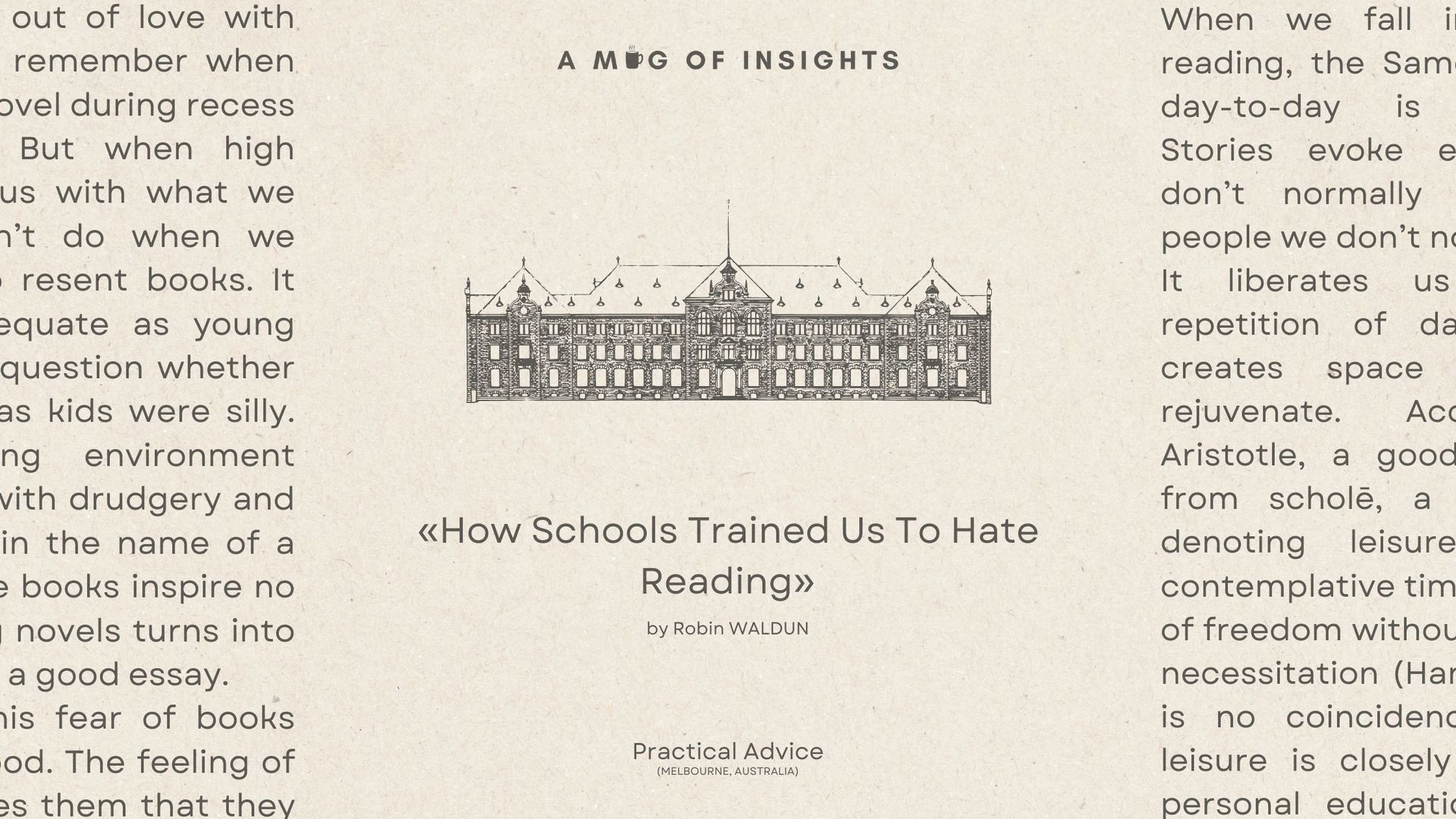 How Schools Trained Us To Hate Reading