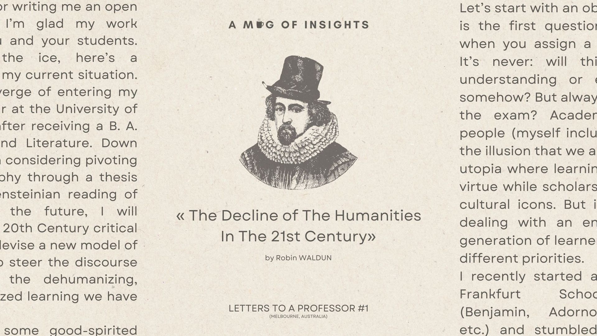 The Decline of The Humanities In The 21st Century, And How To Revive The Economy of Ideas.
