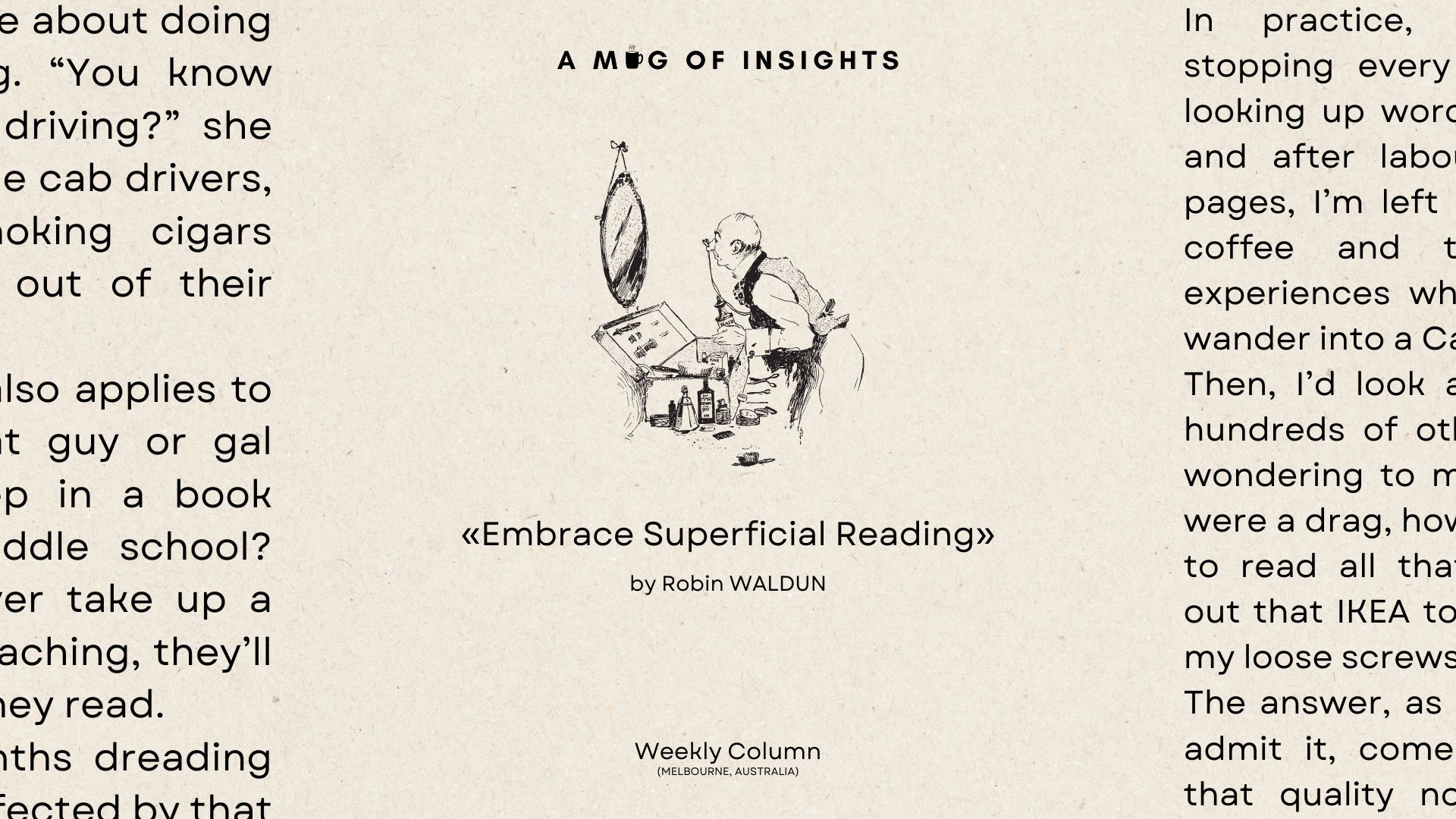Embrace Superficial Reading