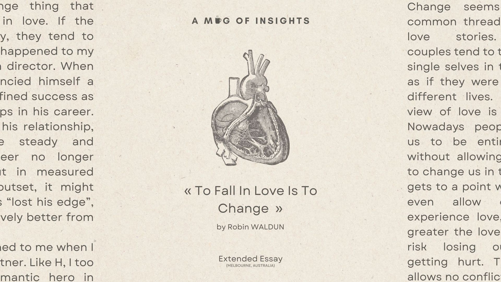 To Fall In Love Is To Change, There's No Way Around It