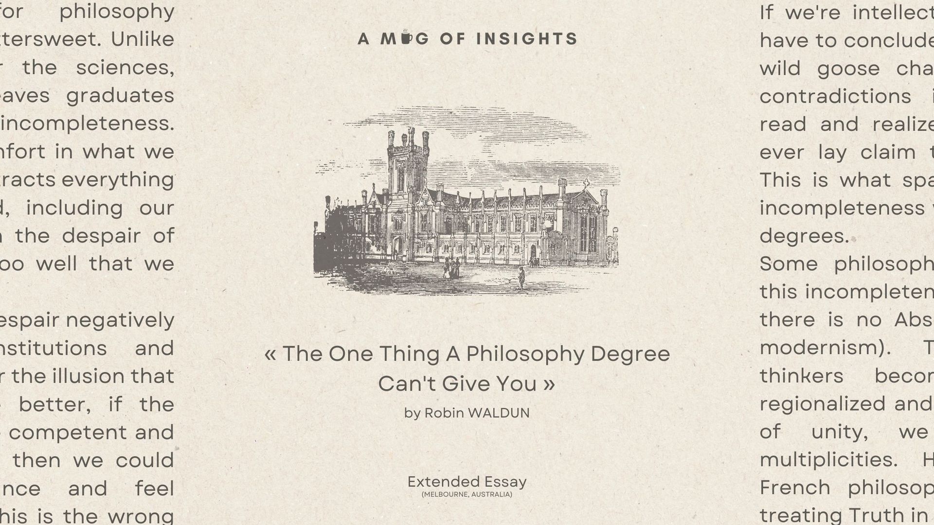 The One Thing A Philosophy Degree Can't Give You