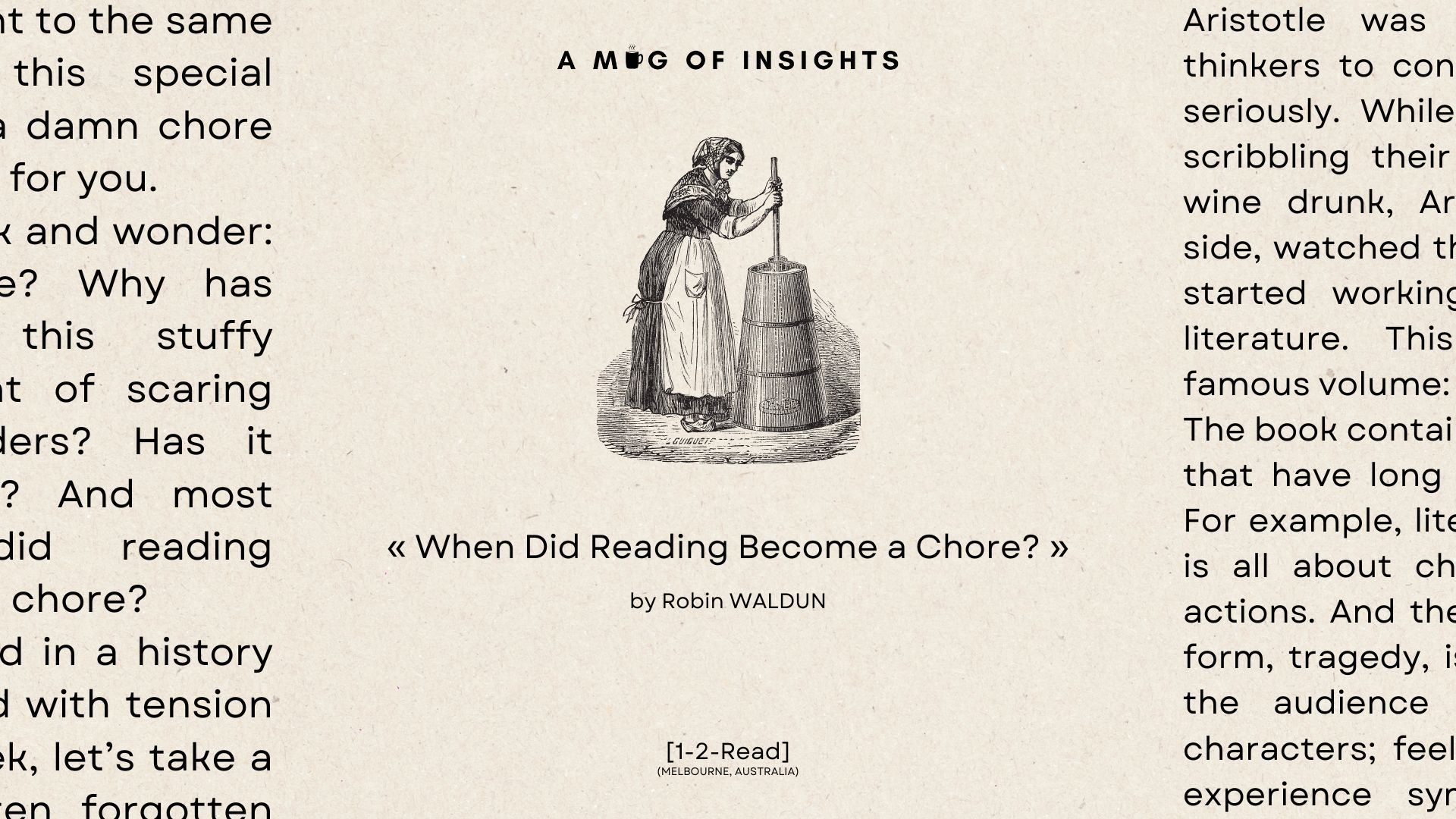 When Did Reading Become a Chore?