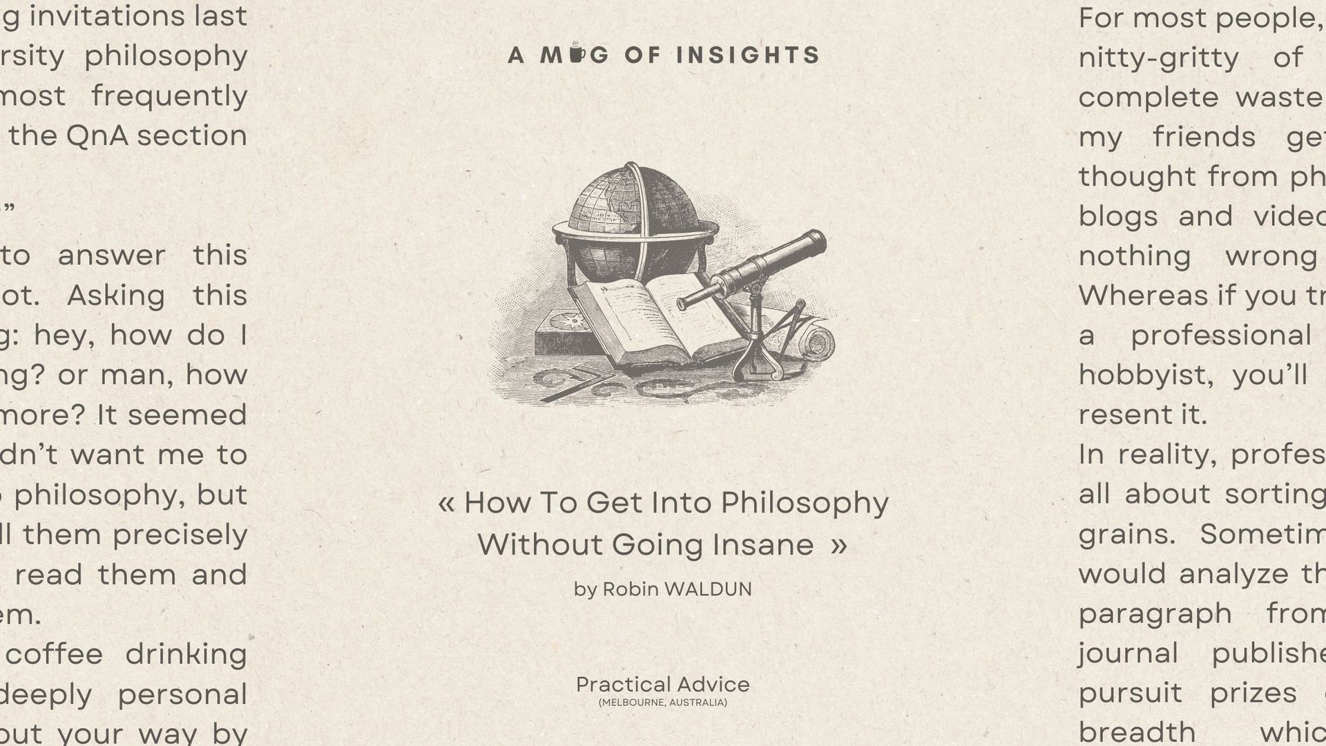How To Get Into Philosophy Without Going Insane