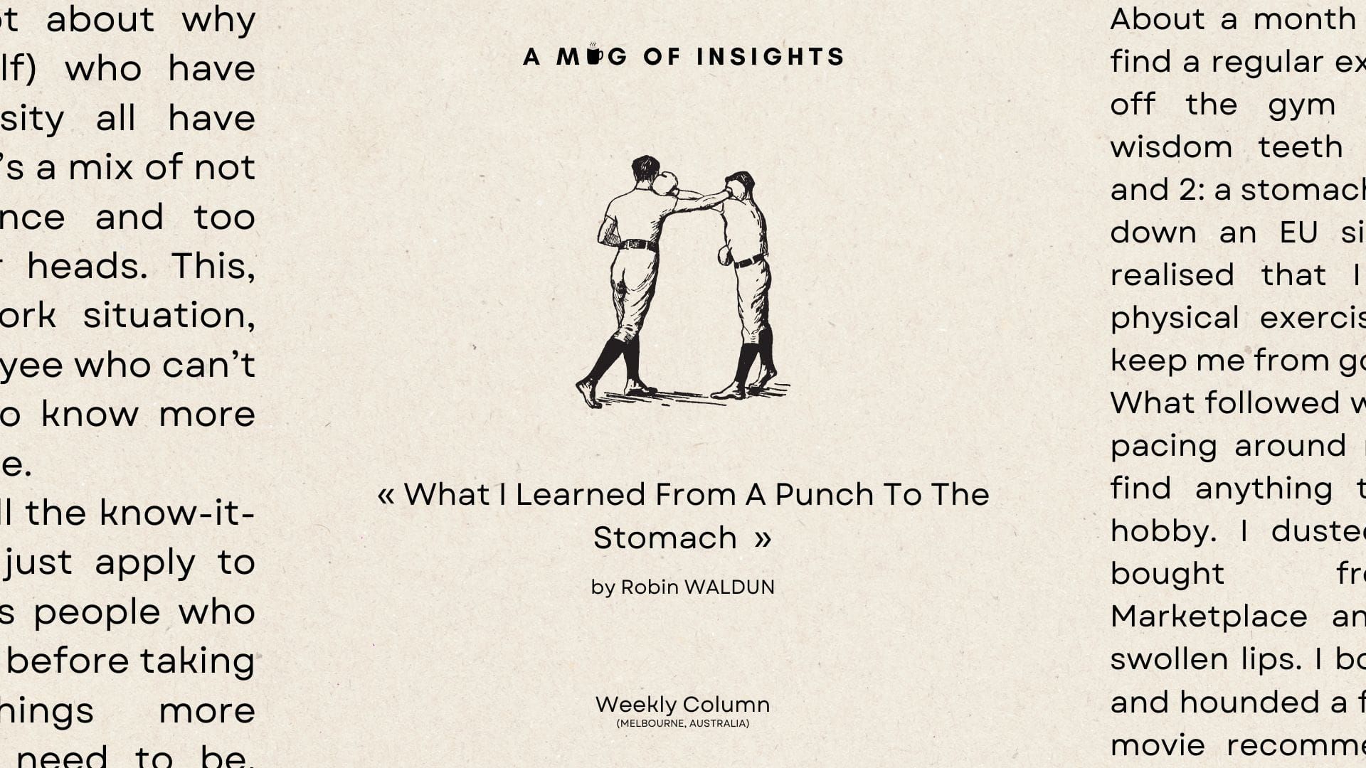 What I Learned From A Punch To The Stomach