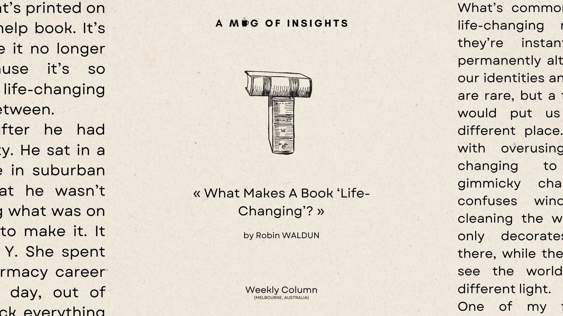 What Makes A Book 'Life-Changing'?