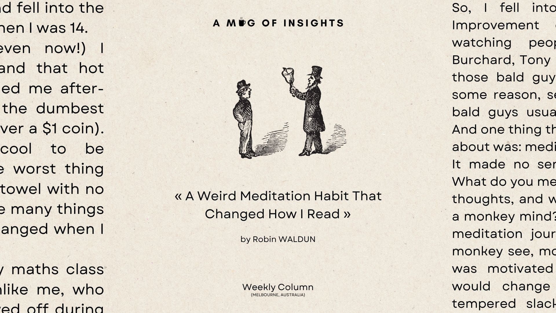 A Weird Meditation Habit That Changed How I Read
