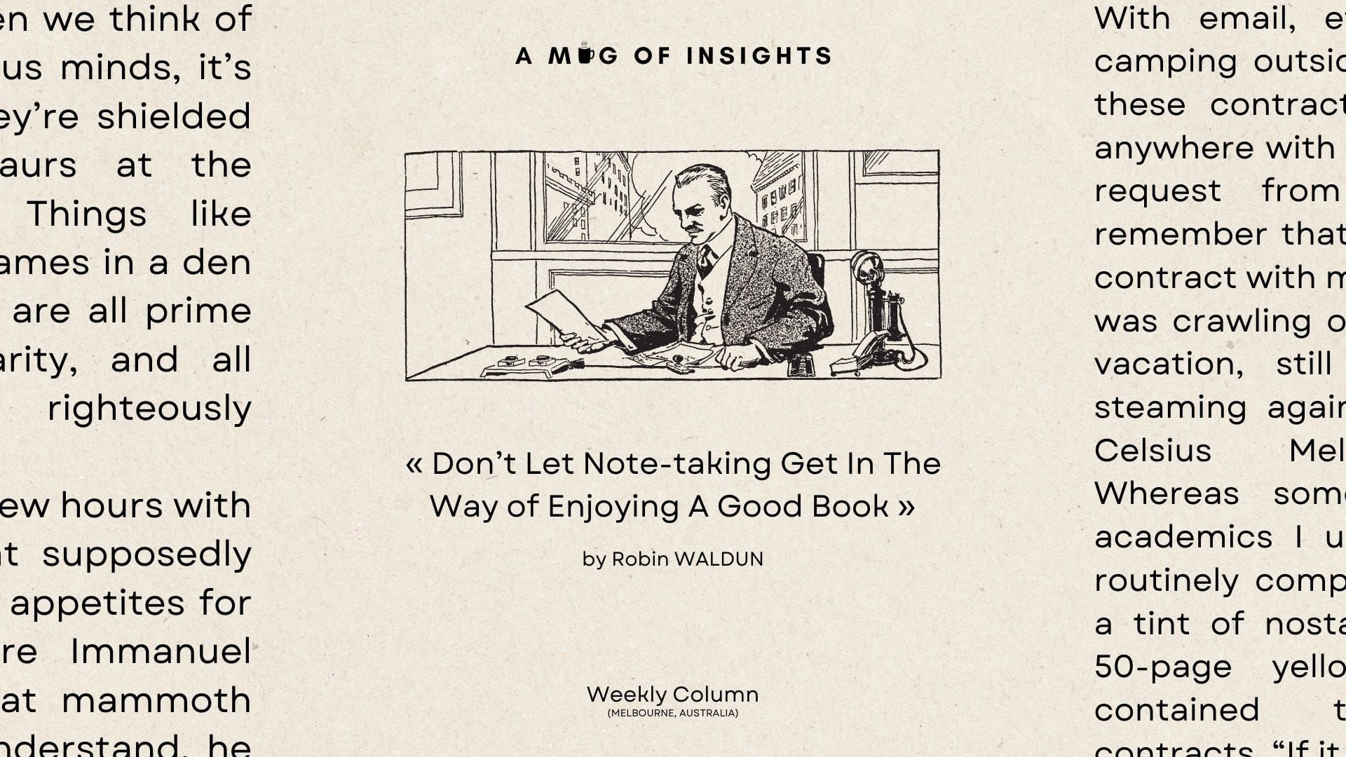 Don't Let Note-taking Get In The Way of Enjoying A Good Book