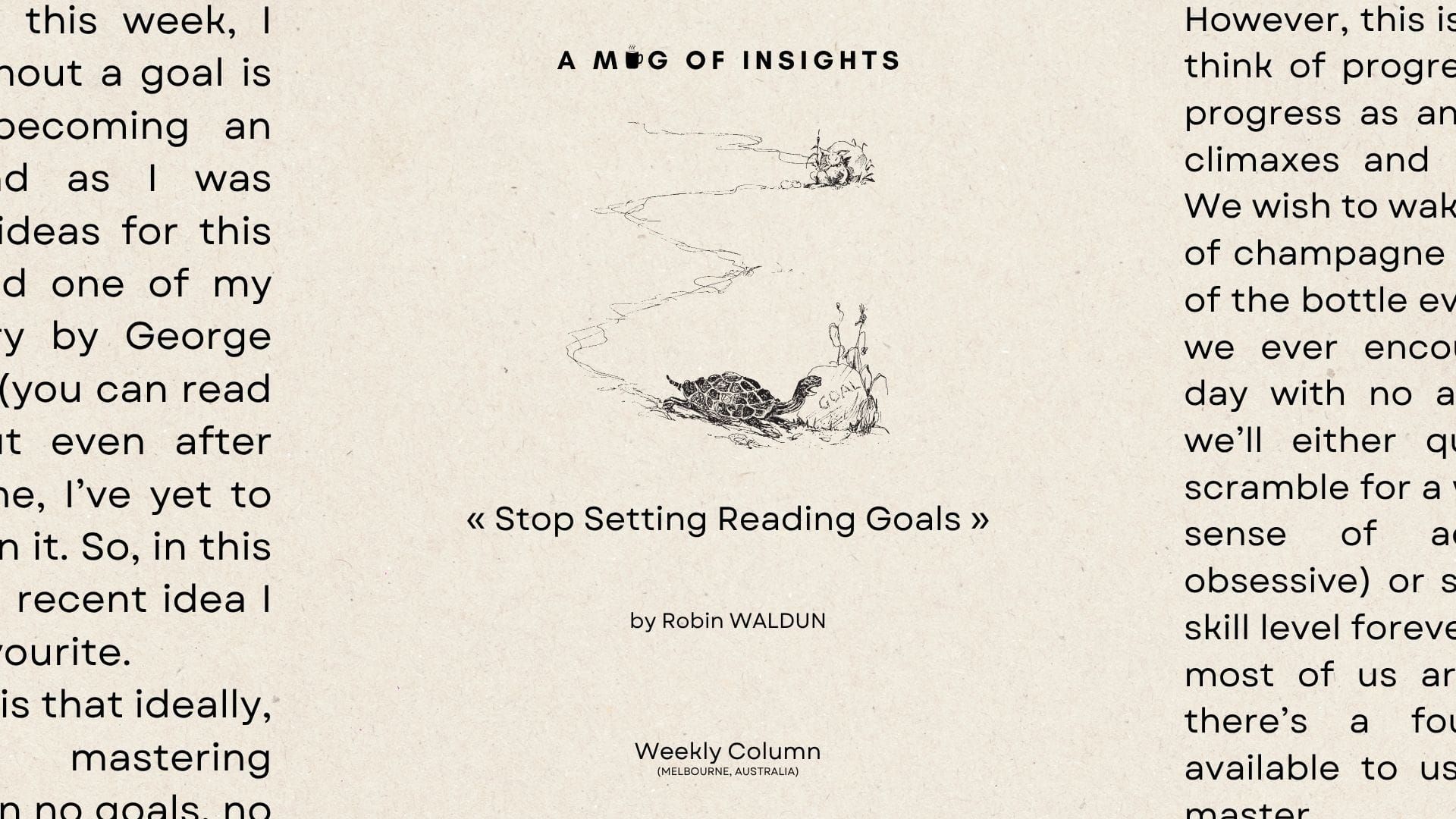 Stop Setting Reading Goals