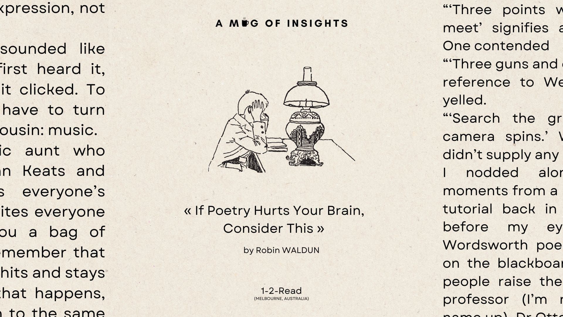 If Poetry Hurts Your Brain, Consider This