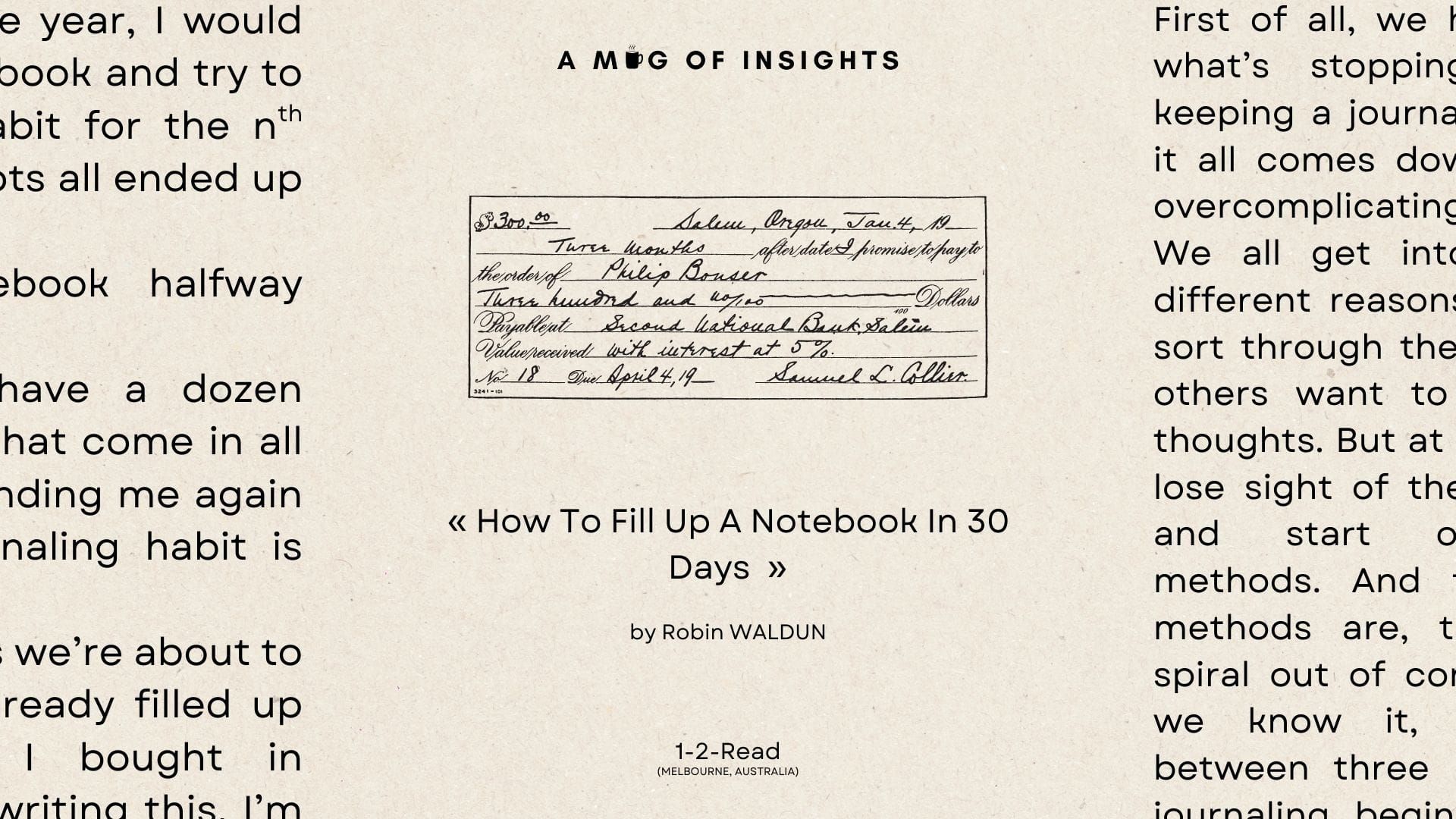 How To Fill Up A Notebook In 30 Days