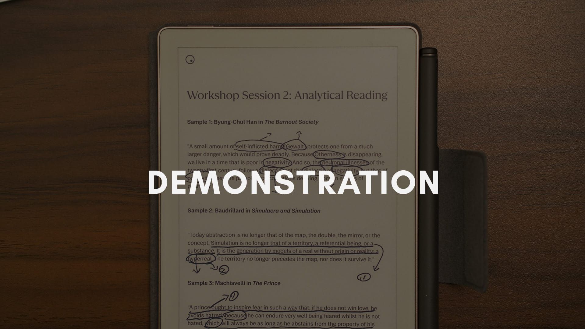 Demonstration #2: An Annotation Guide For Getting The Most Out of A Book