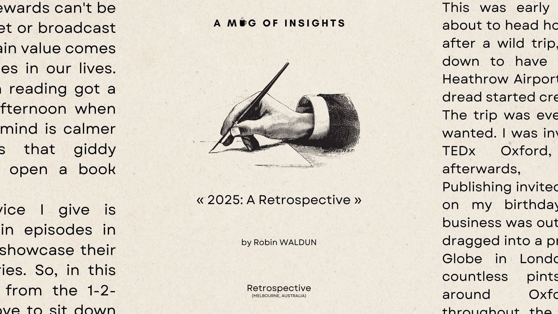 2025: A Retrospective