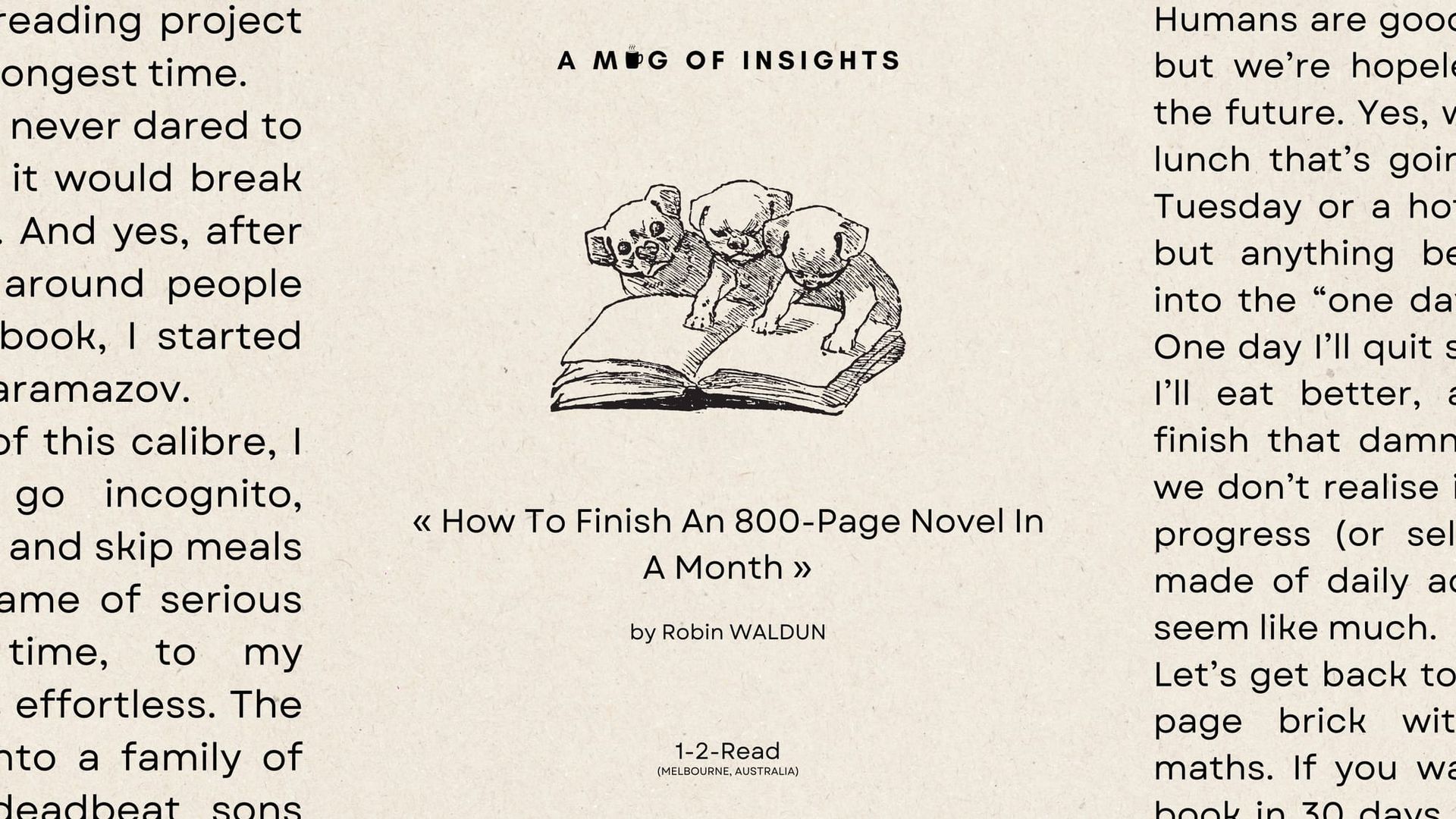How To Finish An 800-Page Novel In A Month