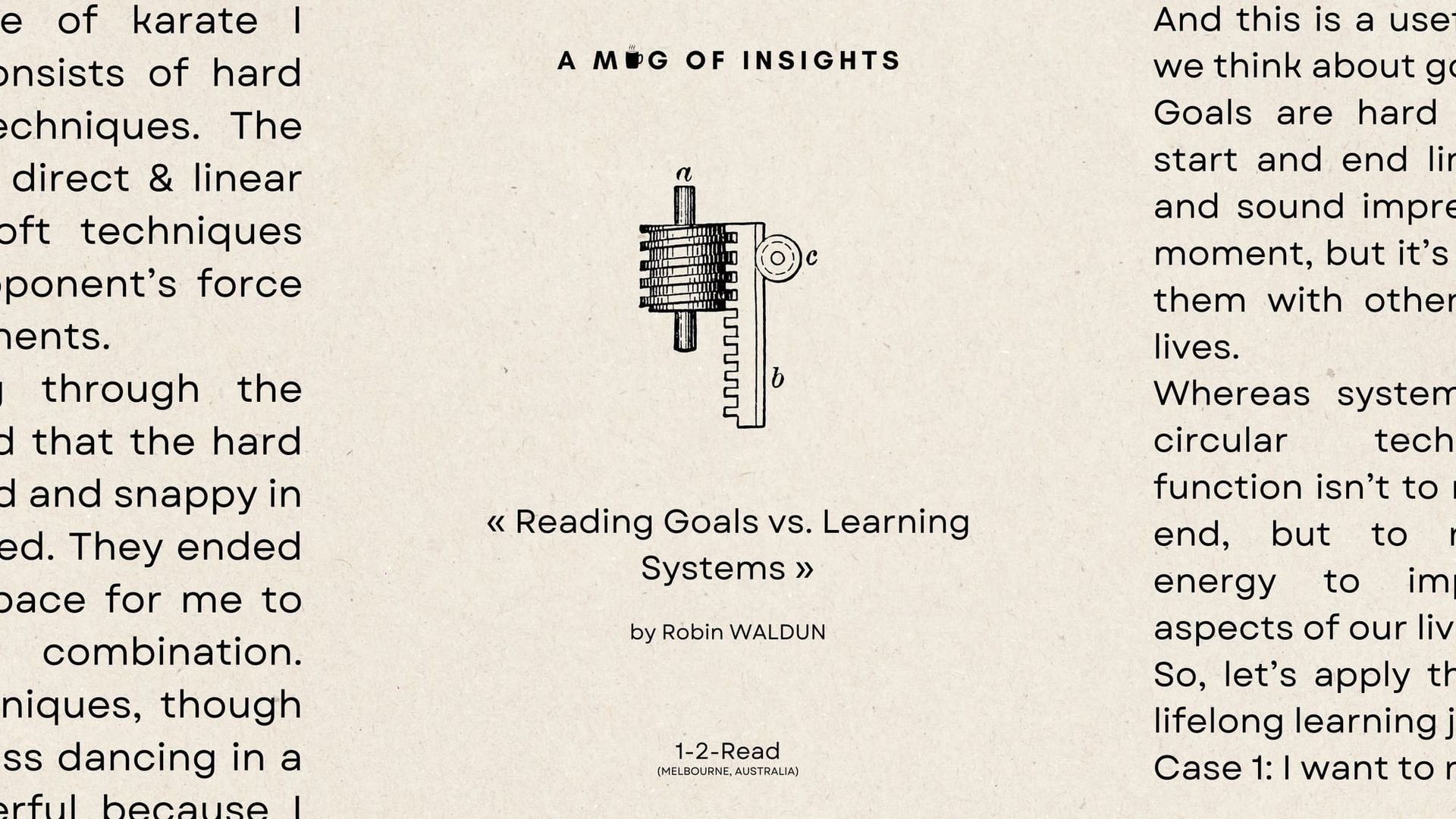 Reading Goals vs. Learning Systems