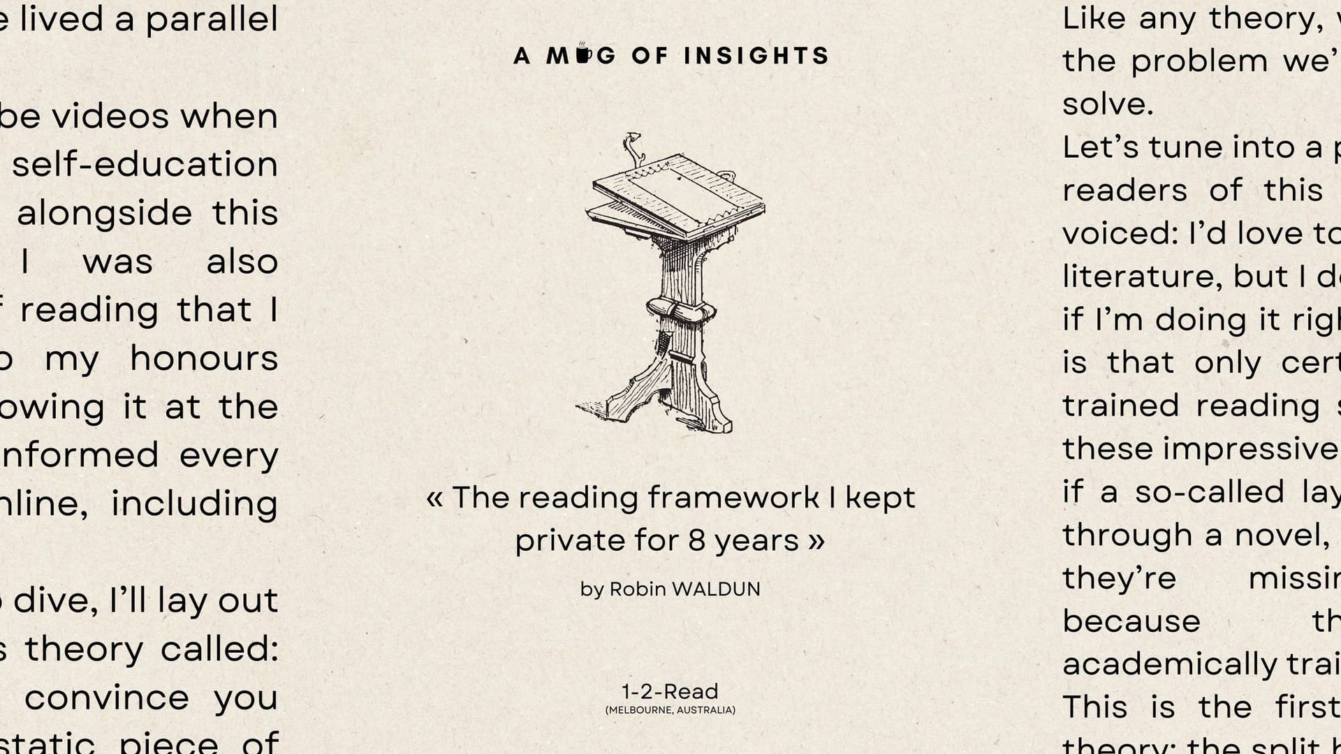 The reading framework I kept private for 8 years (and how to use it)