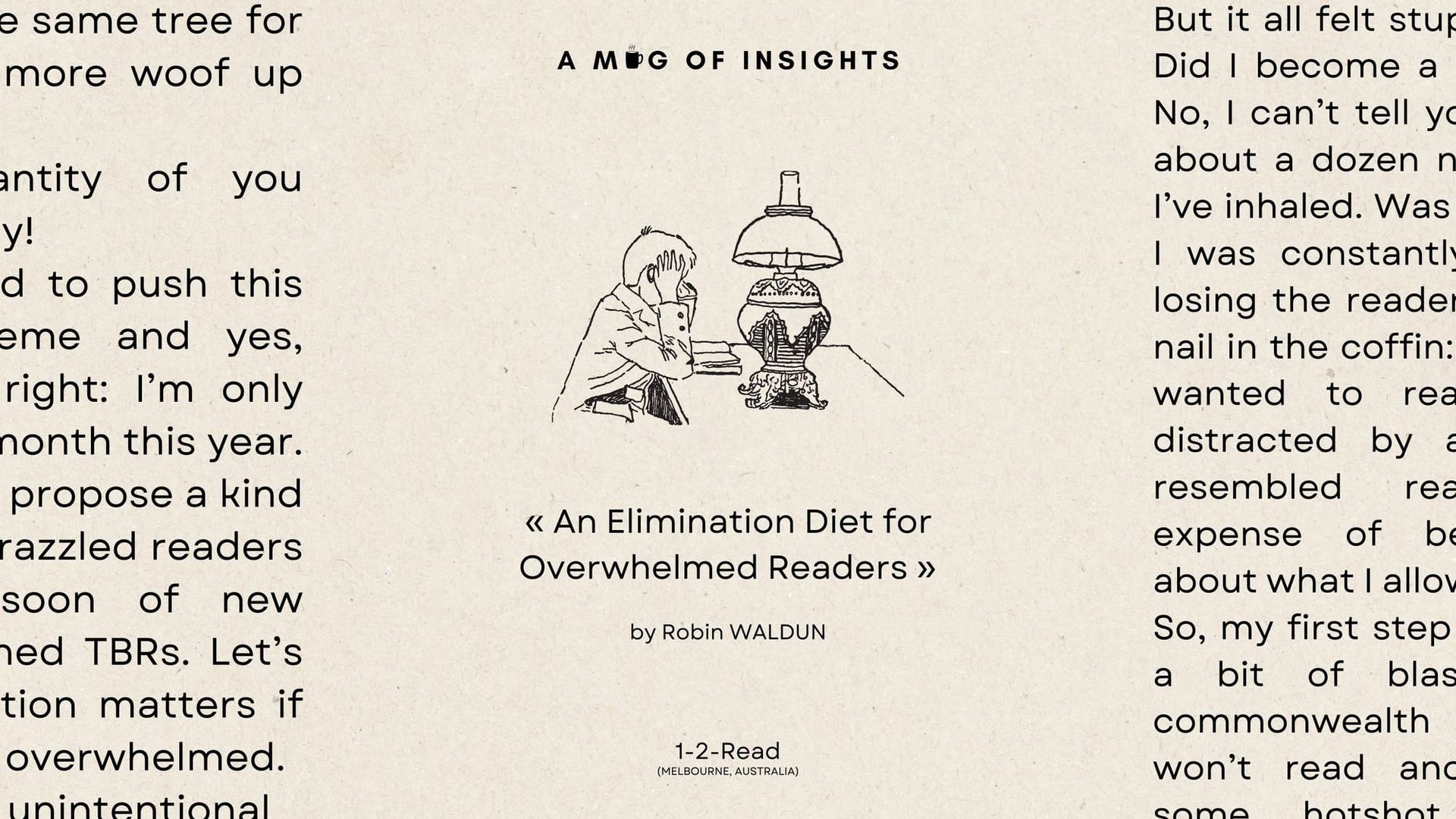 An Elimination Diet for Overwhelmed Readers