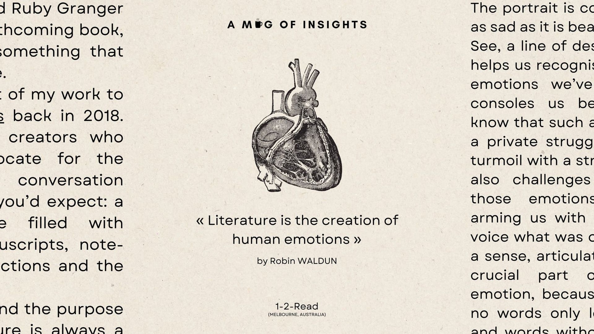 Literature is the creation of human emotions