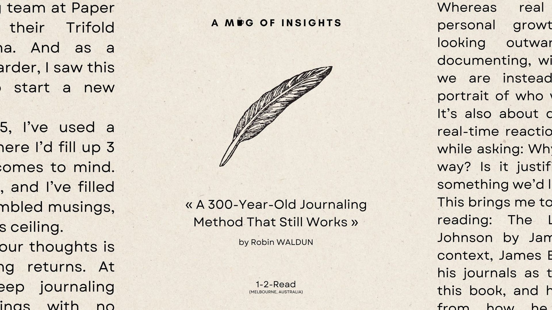 A 300-Year-Old Journaling Method That Still Works